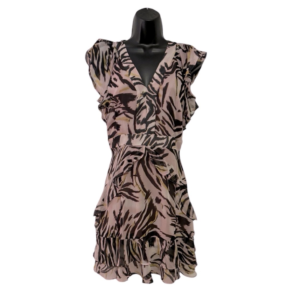 Bar iii Pink & black Linen Dress Size Woman’s 0 NWOT